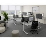 Pannello divisorio da scrivania Effect 160 cm colore grigio