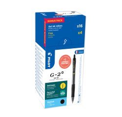 Penne a sfera Pilot G2 Tratto medio 0.39 mm nero 20 unità