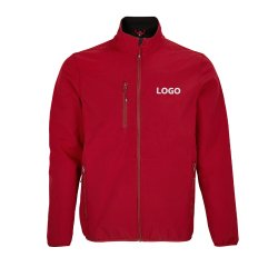 Jas met lange mouwen en rits, 270 gr/m² Sol's personaliseerbaar - geborduurde afdruk