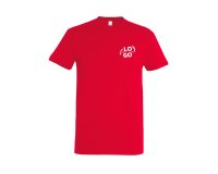 T-shirt unisex short-sleeved advertising Sol's - 190 g/m² red - multicolor marking