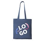 Sac en coton publicitaire Tote bag anses longues 140 g/m² - 10 L - marquage multicolore
