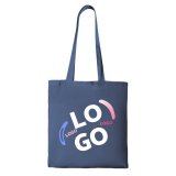 Sac en coton publicitaire Tote bag anses longues 140 g/m² - 10 L - marquage multicolore