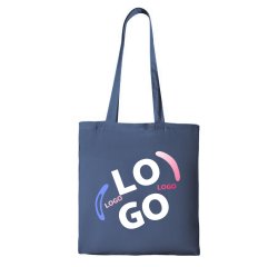 Sac en coton publicitaire Tote bag anses longues 140 g/m² - 10 L - marquage multicolore