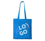 Katoenen zak Tote Bag met lange hengsels 140 g/m² promotieartikel - 10 L - meerkleurige opdruk