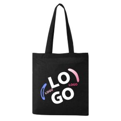 Sac en coton publicitaire Tote bag anses longues 140 g/m² - 10 L - marquage multicolore