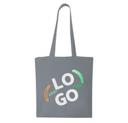 Advertising cotton bag Tote bag, long handles, 140 g/m² - 10 L - multicolor marking