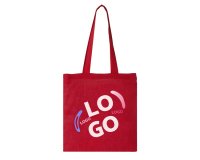 Tasche aus Baumwolle Werbe-Tragetasche lange Griffe 140 g/m² - 10 L - mehrfarbiger Druck