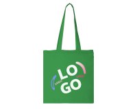 Katoenen zak Tote Bag met lange hengsels 140 g/m² promotieartikel - 10 L - meerkleurige opdruk