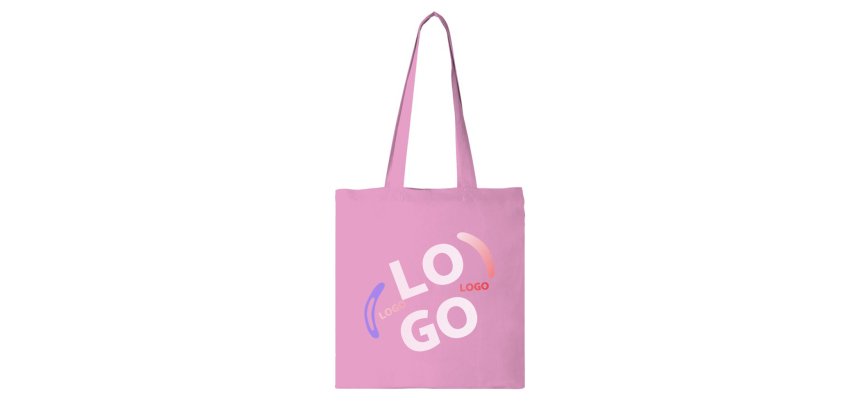 Advertising cotton bag Tote bag, long handles, 140 g/m² - 10 L - multicolor marking