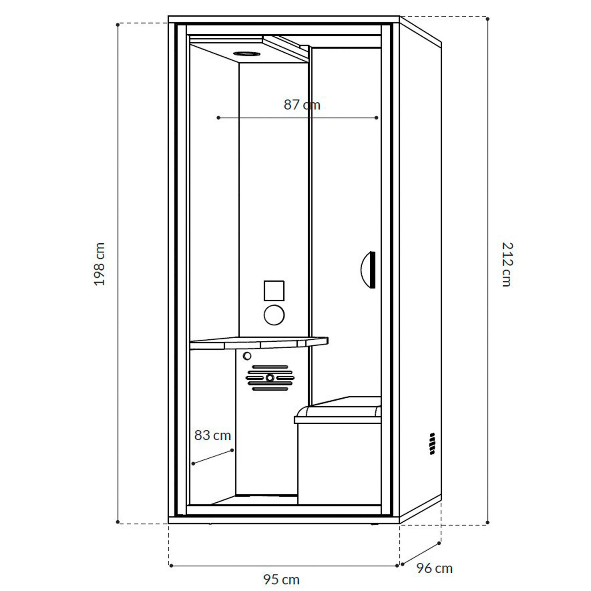 Cabine acoustique Essentielle S Bureau - 1 personne - extérieur chêne clair / intérieur Gris
