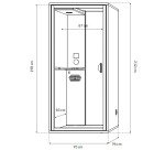 Cabine acoustique Essentielle S - 1 personne - extérieur chêne clair / intérieur Gris