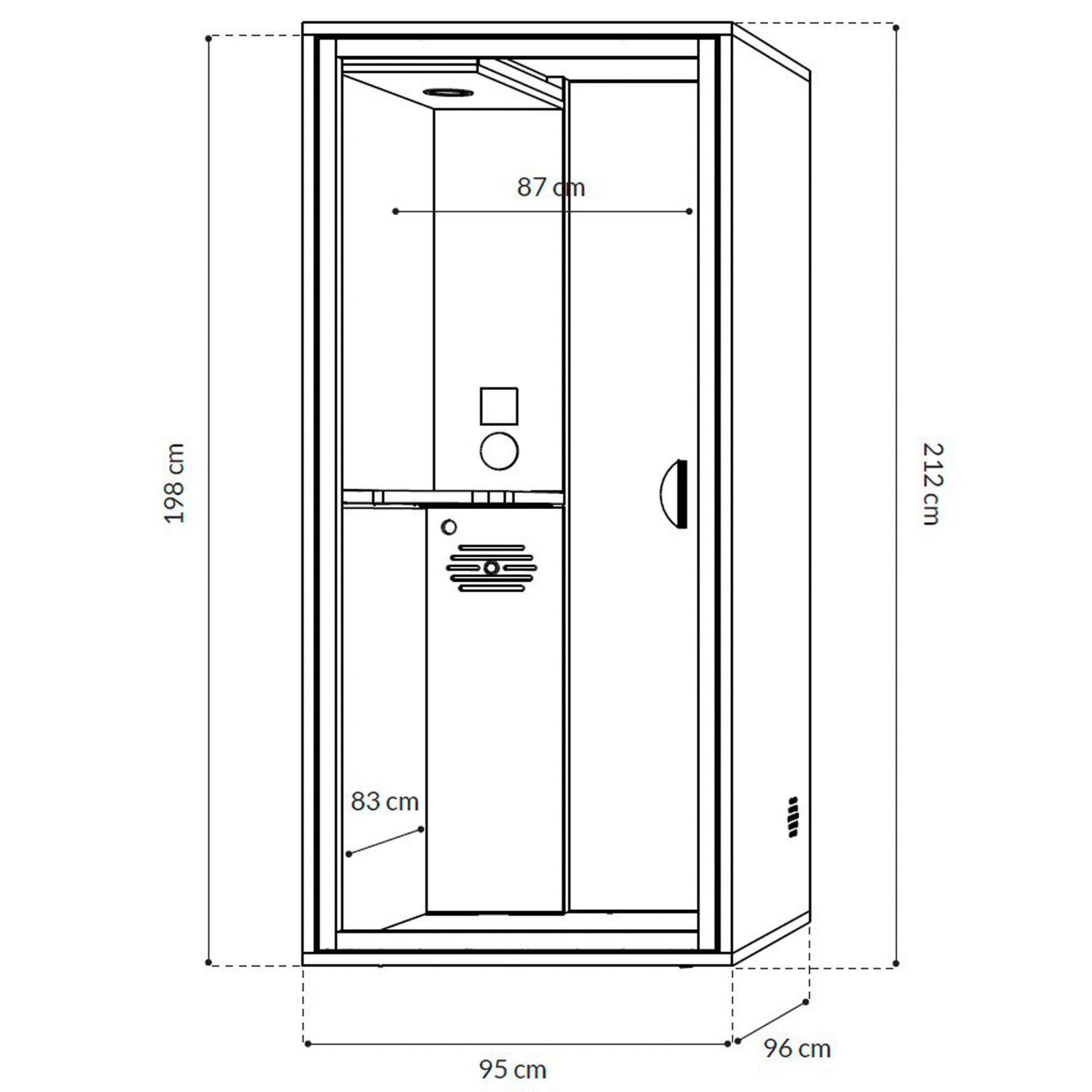 Cabine acoustique Essentielle S - 1 personne - extérieur chêne clair / intérieur Gris
