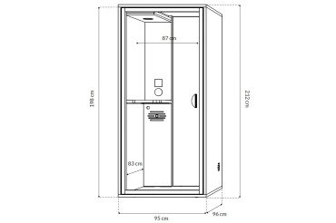 Cabine acoustique Essentielle S - 1 personne - extérieur chêne clair / intérieur Gris