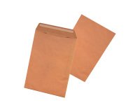 Pochettes admin kraft brun 162x229 mm gamme budget SF bande protectrice - Boîte de 500