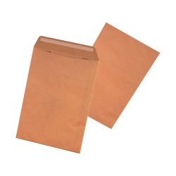 Pochette Administrative kraft brun 162 x 229 mm - sans fenêtre - Fermeture avec bande protectrice - Boîte de 500