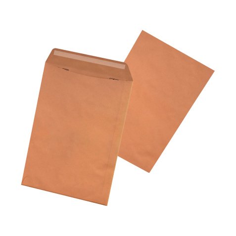 Pochette Administrative kraft brun 162 x 229 mm - sans fenêtre - Fermeture avec bande protectrice - Boîte de 500