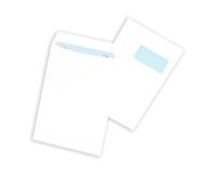 Bolsas administrativas kraft blanco 229 x324 mm gama Budget con ventana 50x100 mm autoadhesiva - Caja de 250