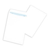 Pochette Administrative kraft blanc 229 x 324 mm - sans fenêtre - Fermeture avec bande protectrice - Boîte de 250
