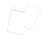 Pochette Administrative kraft blanc 229 x 324 mm - sans fenêtre - Fermeture avec bande protectrice - Boîte de 250