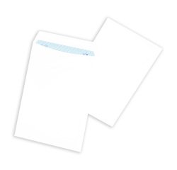 Pochette Administrative kraft blanc 229 x 324 mm - sans fenêtre - Fermeture avec bande protectrice - Boîte de 250