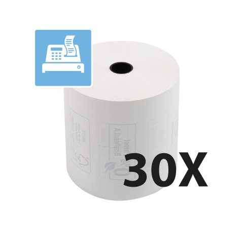 Bobines Caisses Exacompta 43818E - l 80 mm x L 76 m, Ø 72 mm - 1 pli(s) - paquet de 10