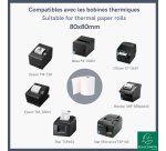 Bobines Caisses Exacompta 43818E - l 80 mm x L 76 m, Ø 72 mm - 1 pli(s) - paquet de 10