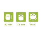 Bobines Caisses Exacompta 43818E - l 80 mm x L 76 m, Ø 72 mm - 1 pli(s) - paquet de 10