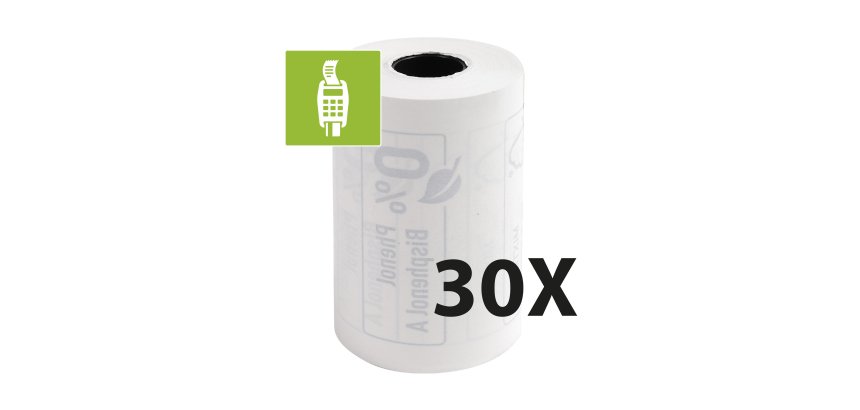 Bobines Terminaux bancaires Exacompta 40754E - l 57 mm x L 24 m, Ø 46 mm - 1 pli(s) - paquet de 10