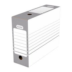 Boîte archives carton automatique Elba- Dos 10 cm- Grise