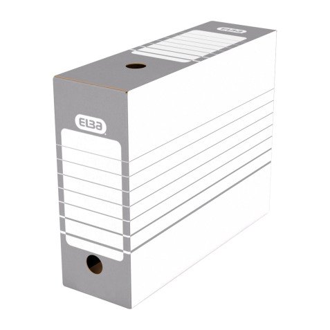 Boîte archives carton automatique Elba- Dos 10 cm- Grise
