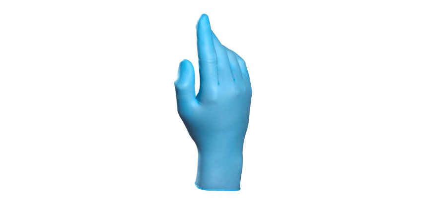 Gants jetables nitrile non poudré bleu Mapa 997- Boîte de 100 gants
