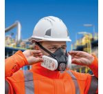 Demi-masque de protection respiratoire force 8 à double cartouche A2P3 JSP taille M