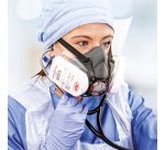 Demi-masque de protection respiratoire force 8 à double cartouche A2P3 JSP taille M
