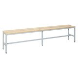 Banc à lattes bois monobloc - L. 200 cm
