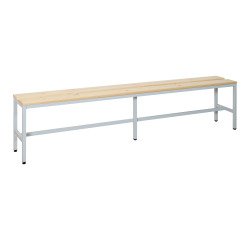 Banc à lattes bois monobloc - L. 200 cm