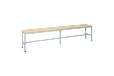 Banc à lattes bois monobloc - L. 200 cm