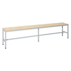 Banc à lattes bois monobloc - L. 200 cm