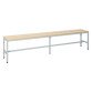 Banc à lattes bois monobloc - L. 200 cm
