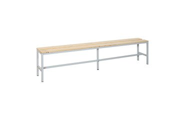 Banc à lattes bois - L. 200 cm