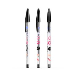 Stylo bille Bic Cristal Original à capuchon publicitaire pointe 1 mm - écriture moyenne - marquage multicolore