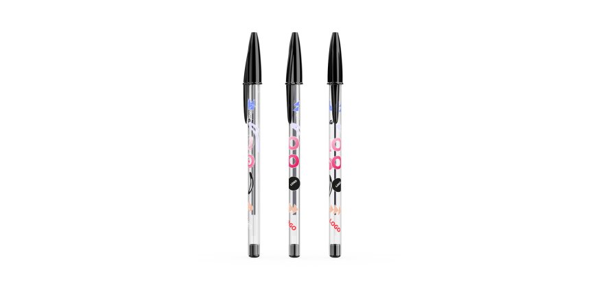 Ballpoint pen Bic Cristal Original with advertising cap 1 mm tip - medium writing - multicolored marking