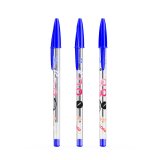 Stylo bille Bic Cristal Original à capuchon publicitaire pointe 1 mm - écriture moyenne - marquage multicolore