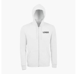 Gilet zippé manches longues publicitaire 260 g/m² Sol's - marquage broderie