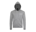 Gilet zippé manches longues publicitaire 260 g/m² Sol's - marquage broderie