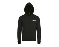 Vest met ritssluiting en lange mouwen 260 g/m² Sol's personaliseerbaar - geborduurde opdruk
