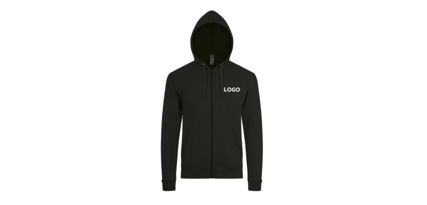 Zippered long-sleeve promotional vest 260 g/m² Sol's - embroidery branding