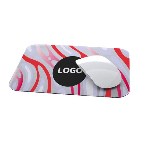 Tapis de souris rectangulaire publicitaire - marquage multicolore