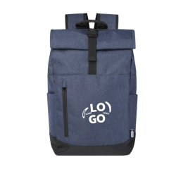 Roll-top promotional backpack for 15.6" computer - 1 color imprint