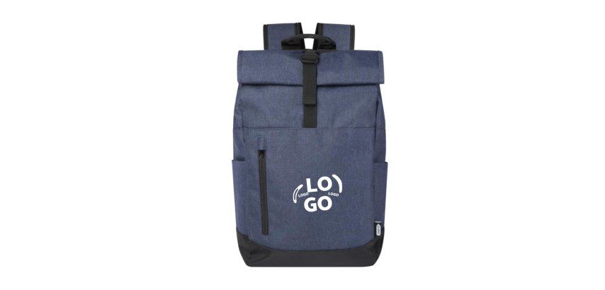Sac à dos enroulable publicitaire pour ordinateur 15,6" - marquage 1 couleur