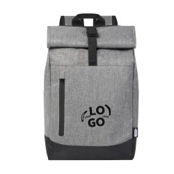 Sac à dos enroulable publicitaire pour ordinateur 15,6" - marquage 1 couleur